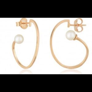 Swarovski authentic pearl rose gold plated earring